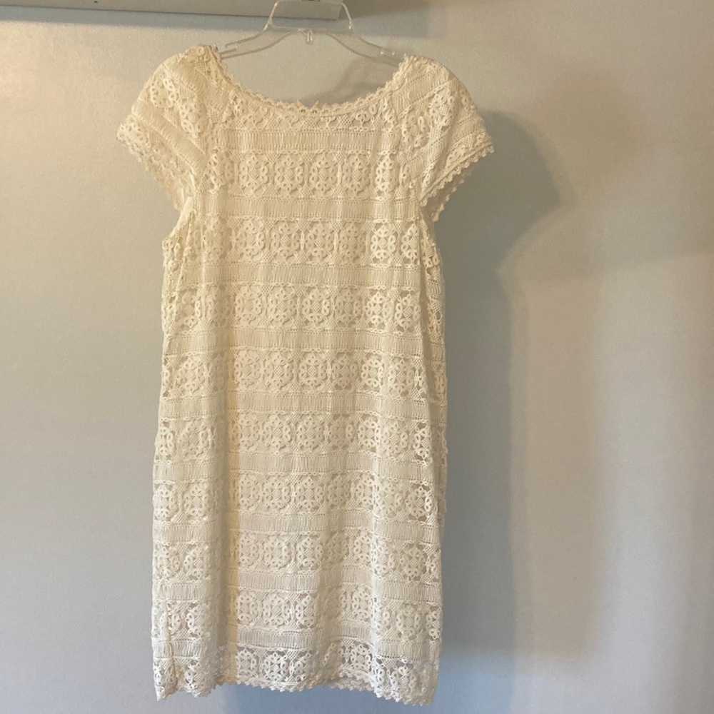 Elegant lace lined women’s dress.